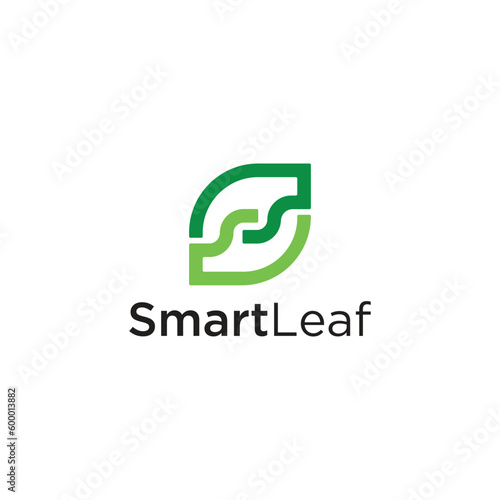Smart Leaf Logo Design easy to edit for use any purpose