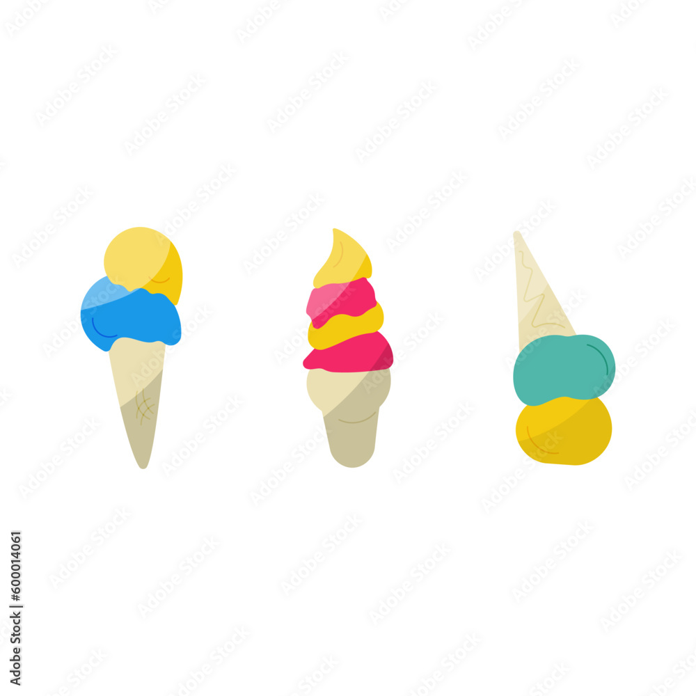 Fototapeta premium ice cream summer heat heat colored sweet delicious 