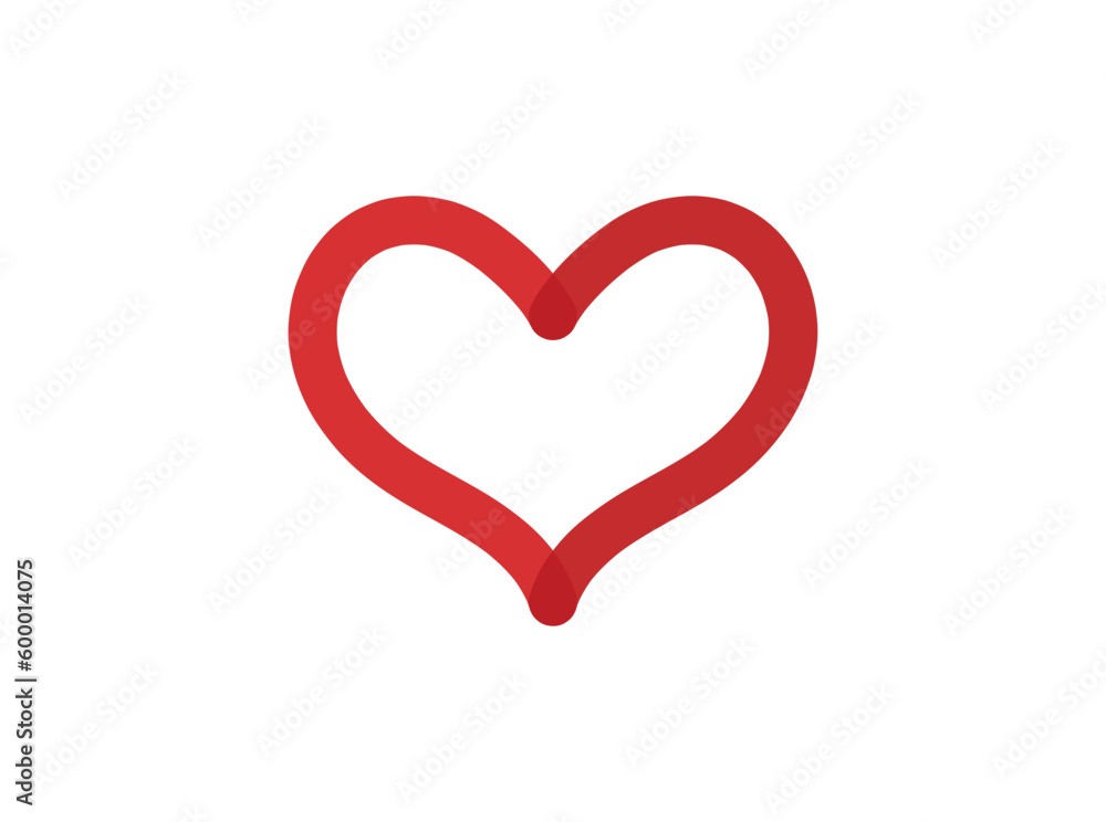 Love heart color line logo design. Love heart color line logo design.