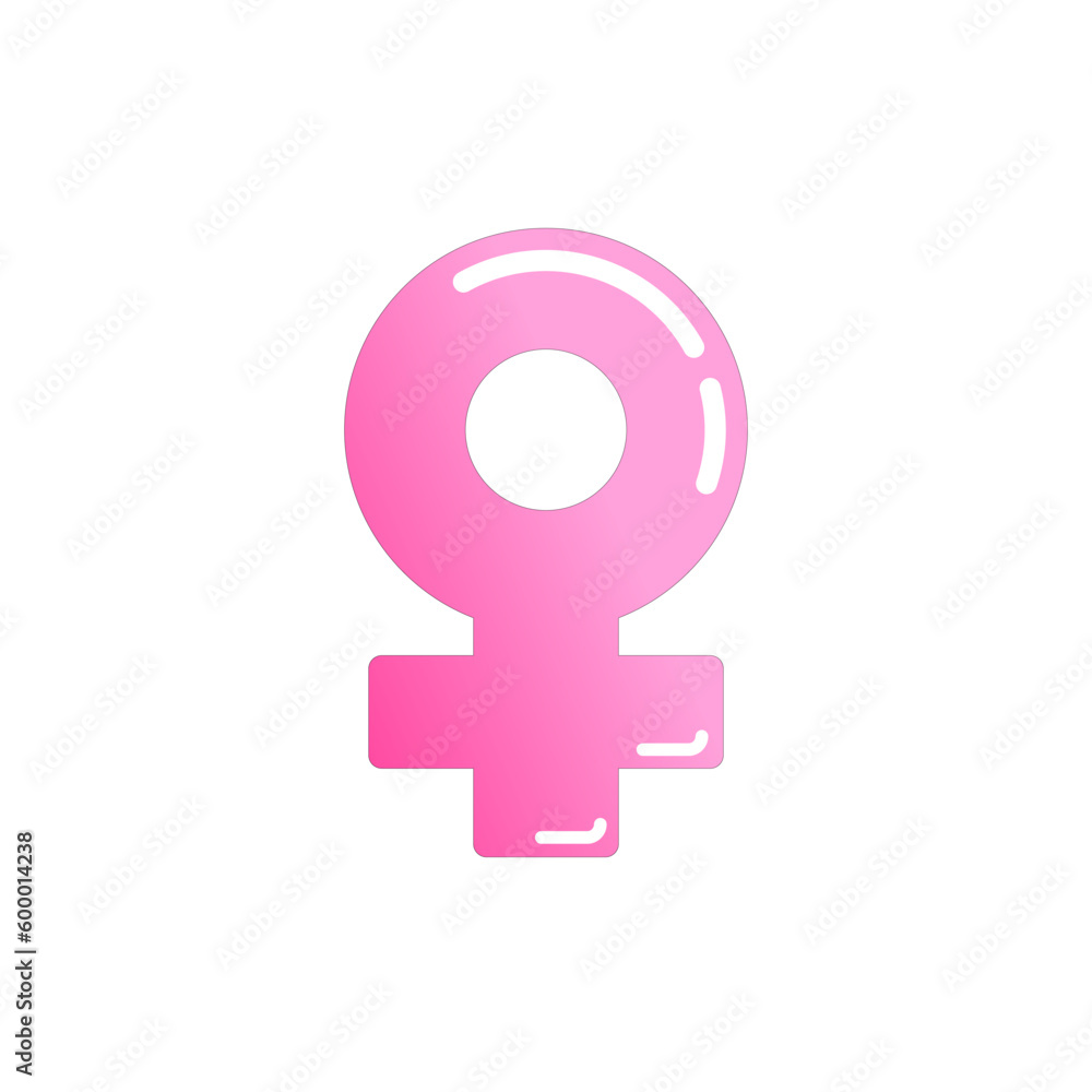 Pink female symbol in vector art Pink female symbol in vector art