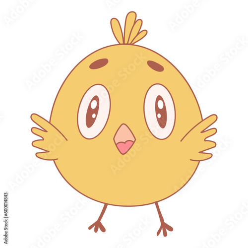 chick cute yellow dacha house vegetable garden easter eggs hunting holiday