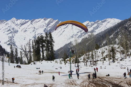 Solang Valley is the real attraction for tourists in summer season, Himachal Pradesh, India