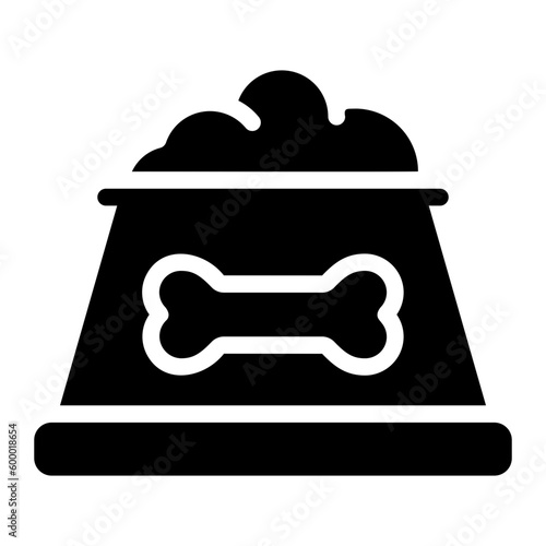 dog food glyph icon