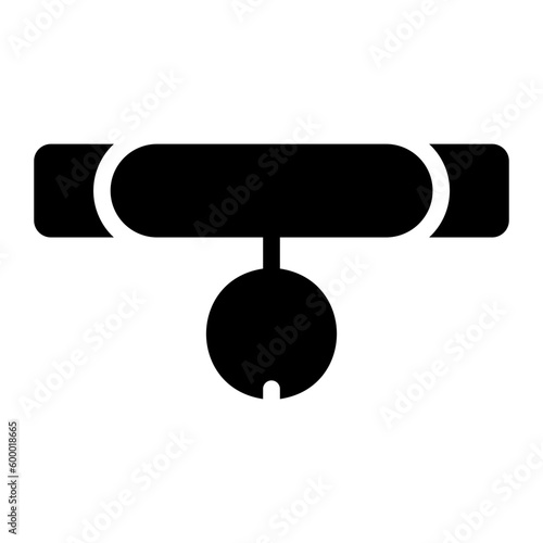 pet collar glyph icon