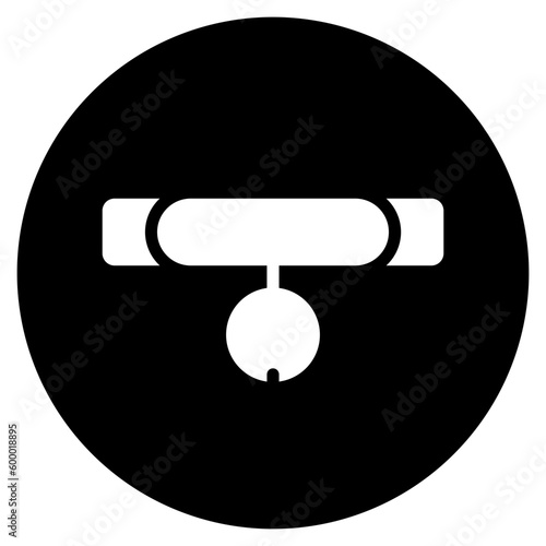 pet collar glyph icon
