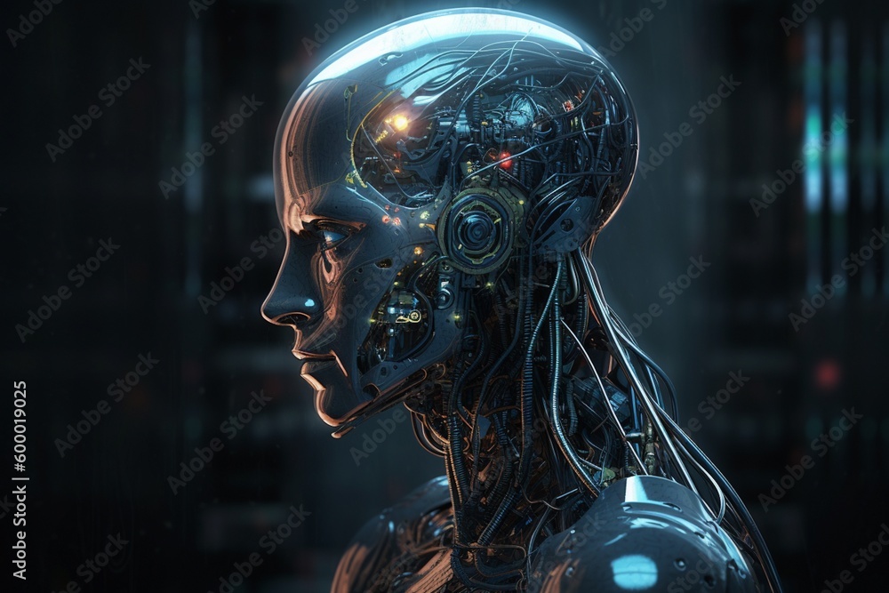 Advanced Artificial Intelligence Robot Created with Generative AI Advanced Artificial Intelligence Robot Created with Generative AI