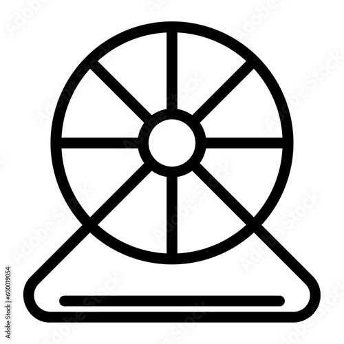 hamster wheel line icon