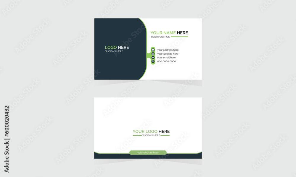 Double-sided creative business card template.Simple Business Card Layout.Minimal Business Card Mockup.