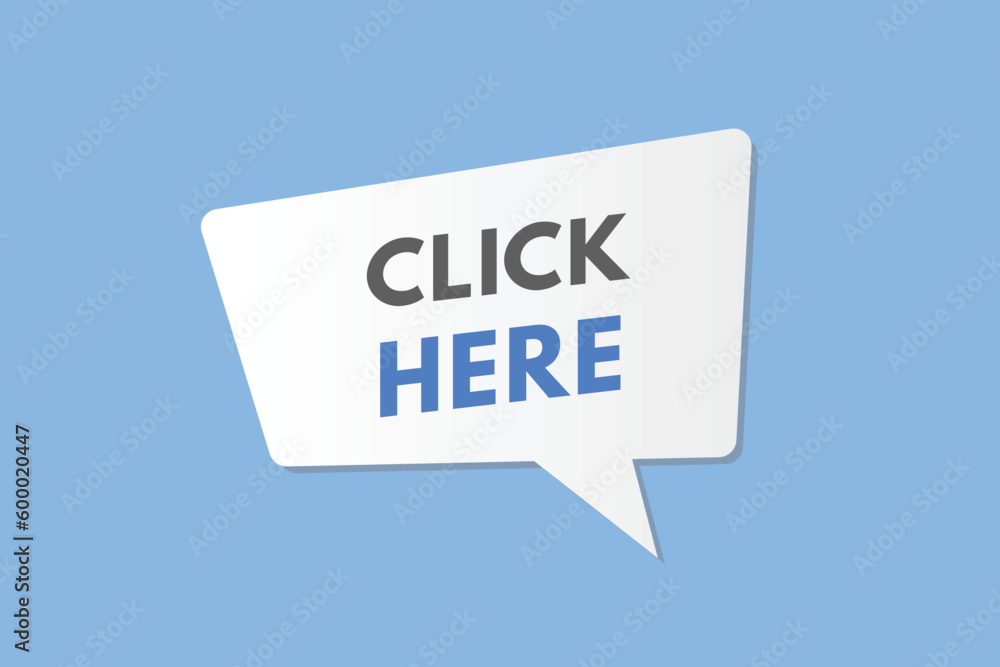 Click Here text Button. Click Here Sign Icon Label Sticker Web Buttons Click Here text Button. Click Here Sign Icon Label Sticker Web Buttons