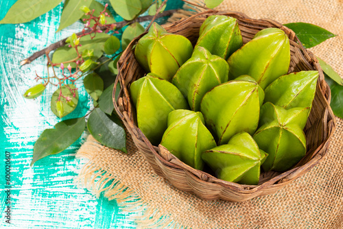 Star fruit or Carambola Green - Averrhoa Carambola photo