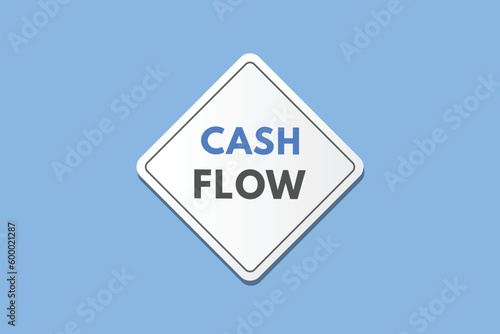 Cash flow text Button. Cash flow Sign Icon Label Sticker Web Buttons