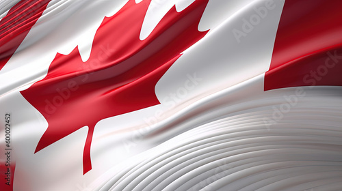 Independence canada day. Close up canada flag background. Generative AI.