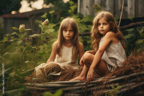young adult woman grass mea...
