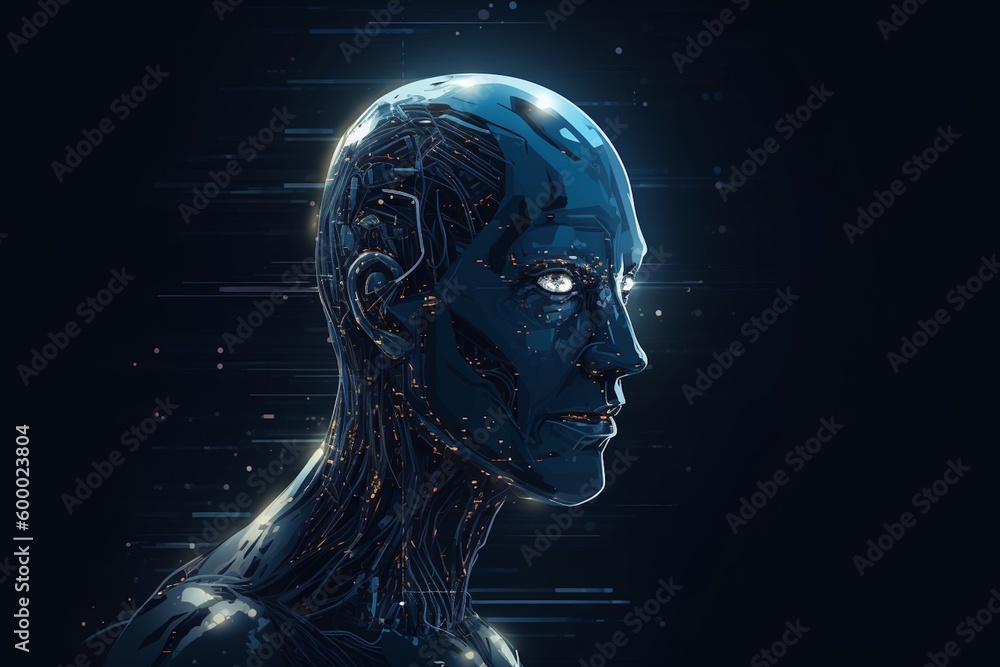 Advanced Artificial Intelligence Robot Created with Generative AI Advanced Artificial Intelligence Robot Created with Generative AI