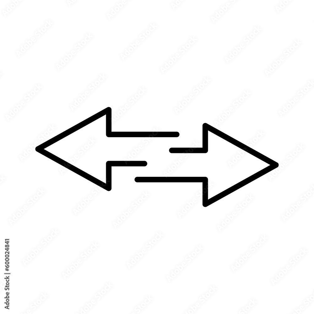 two way arrow icon logo template illustration on white background two way arrow icon logo template illustration on white background