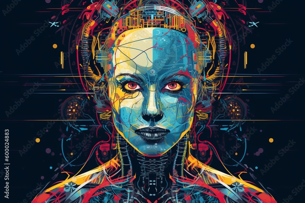 Advanced Artificial Intelligence Robot Created with Generative AI Advanced Artificial Intelligence Robot Created with Generative AI