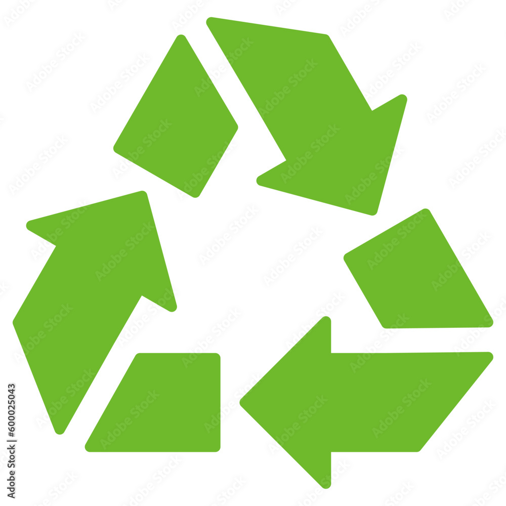 Recycle icon. Vector simple icon for eco, recycle or sustainable products. Recycle icon. Vector simple icon for eco, recycle or sustainable products.