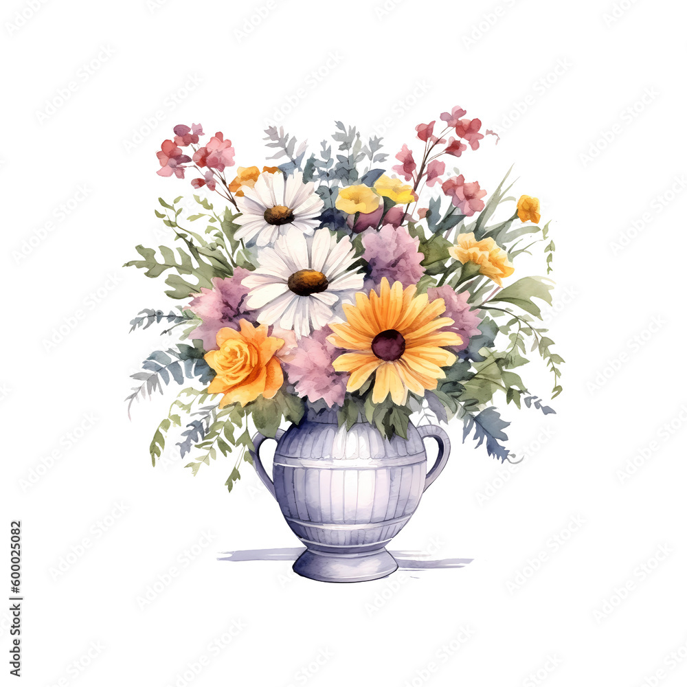 Naklejka premium 002-vase of flowers-transparent - 5
