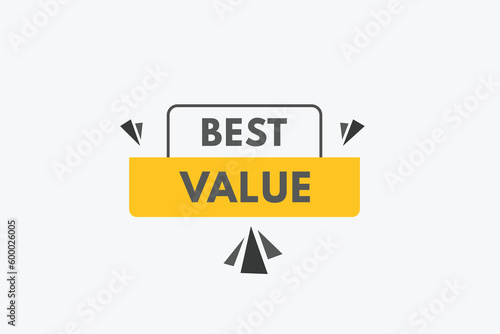 Best Value text Button. Best Value Sign Icon Label Sticker Web Buttons © creativeKawsar