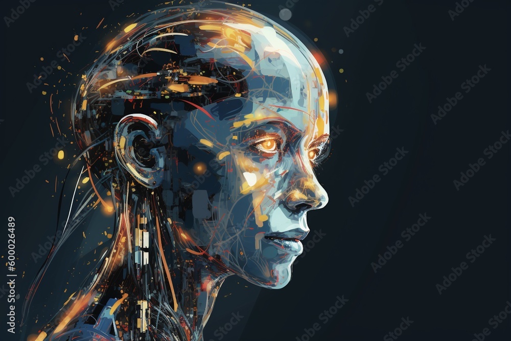 Advanced Artificial Intelligence Robot Created with Generative AI Advanced Artificial Intelligence Robot Created with Generative AI