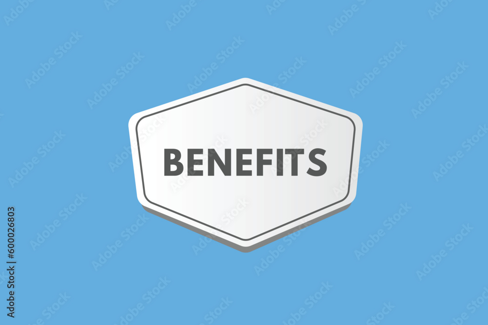 Benefits text Button. Benefits Sign Icon Label Sticker Web Buttons Benefits text Button. Benefits Sign Icon Label Sticker Web Buttons
