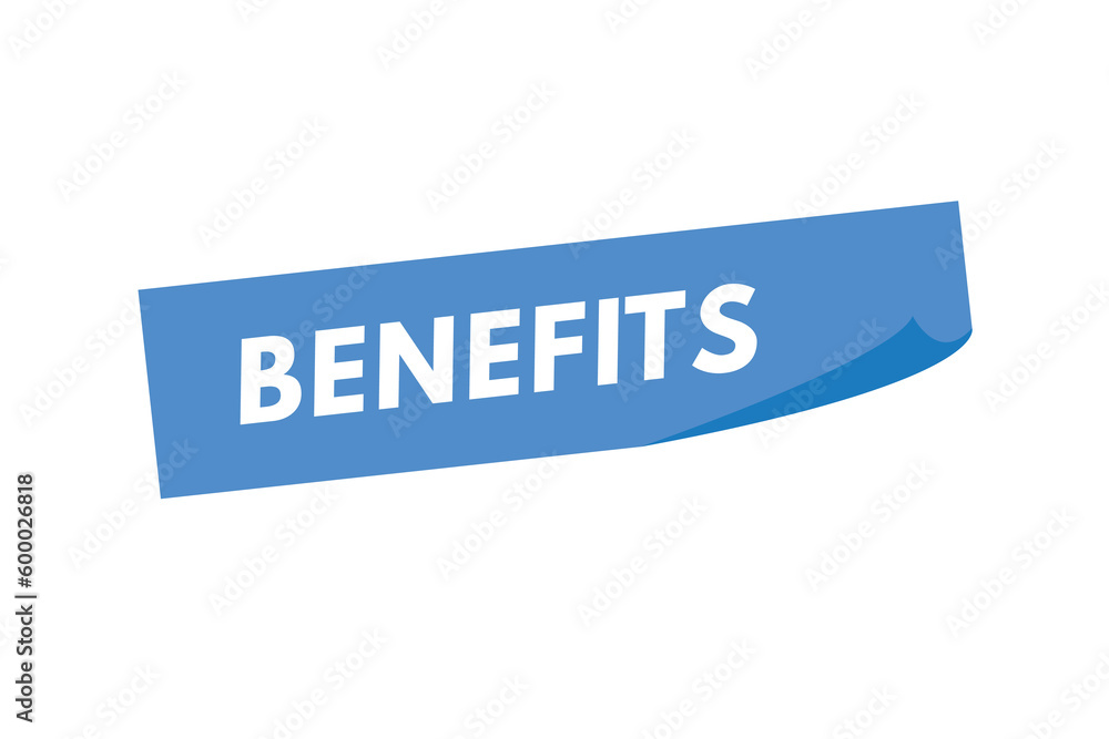 Benefits text Button. Benefits Sign Icon Label Sticker Web Buttons Benefits text Button. Benefits Sign Icon Label Sticker Web Buttons