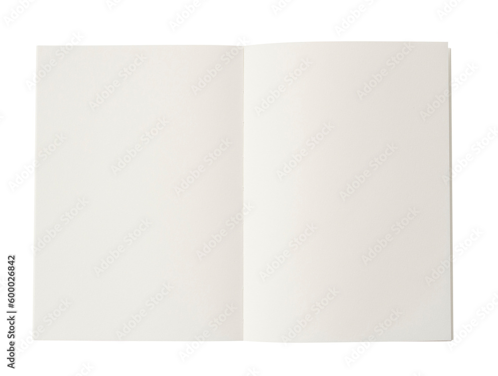 Blank white spread notebook clipping with nothing written on it Blank white spread notebook clipping with nothing written on it