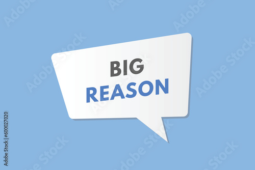 Big Reason text Button. Big Reason Sign Icon Label Sticker Web Buttons