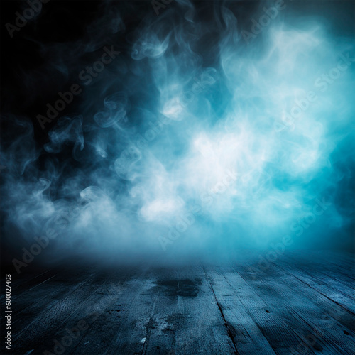 Dark blue fog abstract background Generative AI