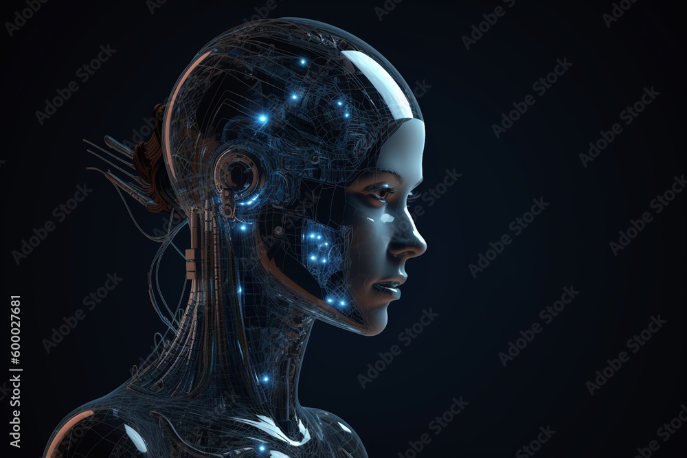 Advanced Artificial Intelligence Robot Created with Generative AI Advanced Artificial Intelligence Robot Created with Generative AI