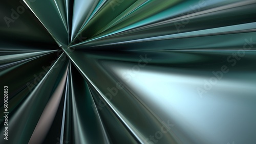 Wallpaper Mural green modern art plate with bends and twists abstract, Elegant and Modern 3d rendering graphic elements Torontodigital.ca