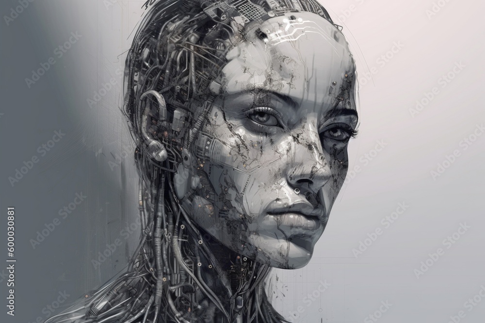 Advanced Artificial Intelligence Robot Created with Generative AI Advanced Artificial Intelligence Robot Created with Generative AI