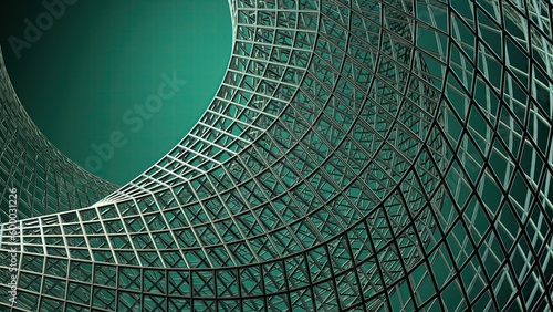 Wallpaper Mural Green Contemporary art-like reticulated plate with bends and twists beautifully rendered. Abstract, Elegant and Modern Torontodigital.ca