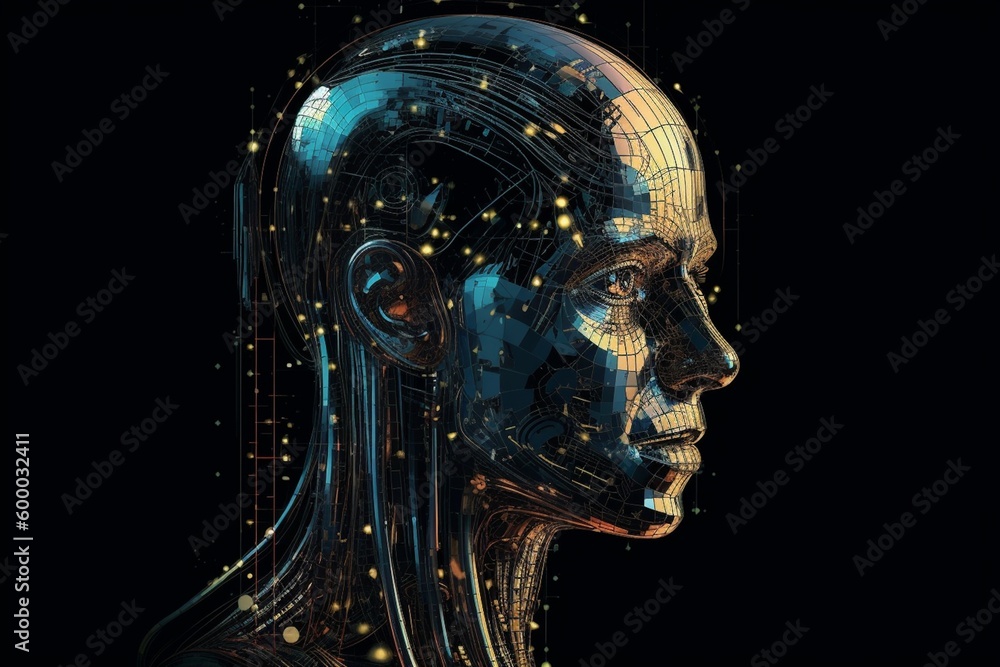 Advanced Artificial Intelligence Robot Created with Generative AI Advanced Artificial Intelligence Robot Created with Generative AI