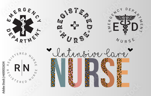 Registered Nurse, Rn Nurse, Nursing bundle t-shirt design