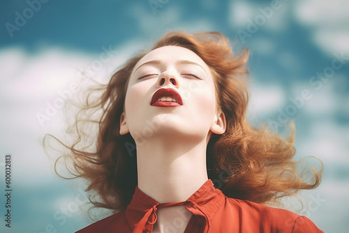 young adult woman has stron...