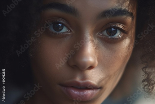 female beautiful face with ...