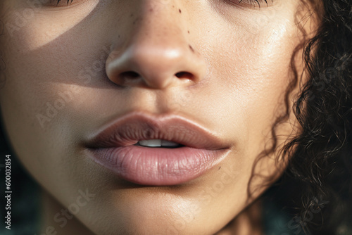 female beautiful face with ...