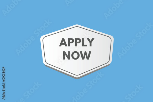Apply now text Button. Apply now Sign Icon Label Sticker Web Buttons