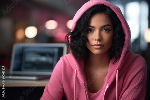 a young attractive woman wi...