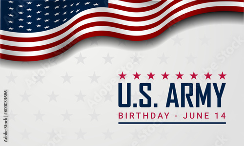 U.S. Army Birthday June 14 Background Vector Illustration