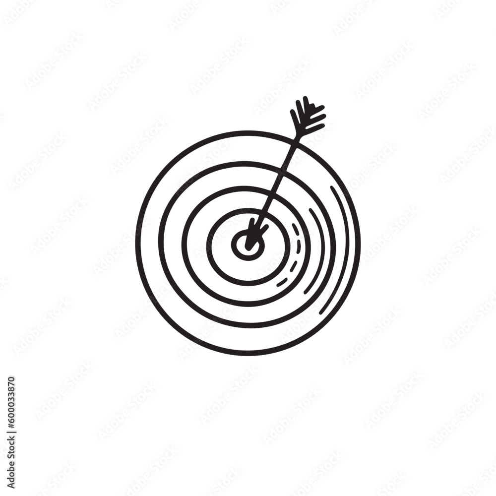 shooting target doodle icon, vector illustration shooting target doodle icon, vector illustration