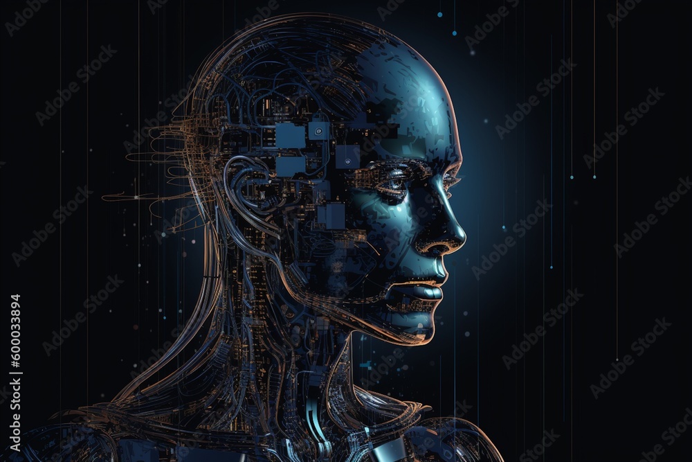 Advanced Artificial Intelligence Robot Created with Generative AI Advanced Artificial Intelligence Robot Created with Generative AI
