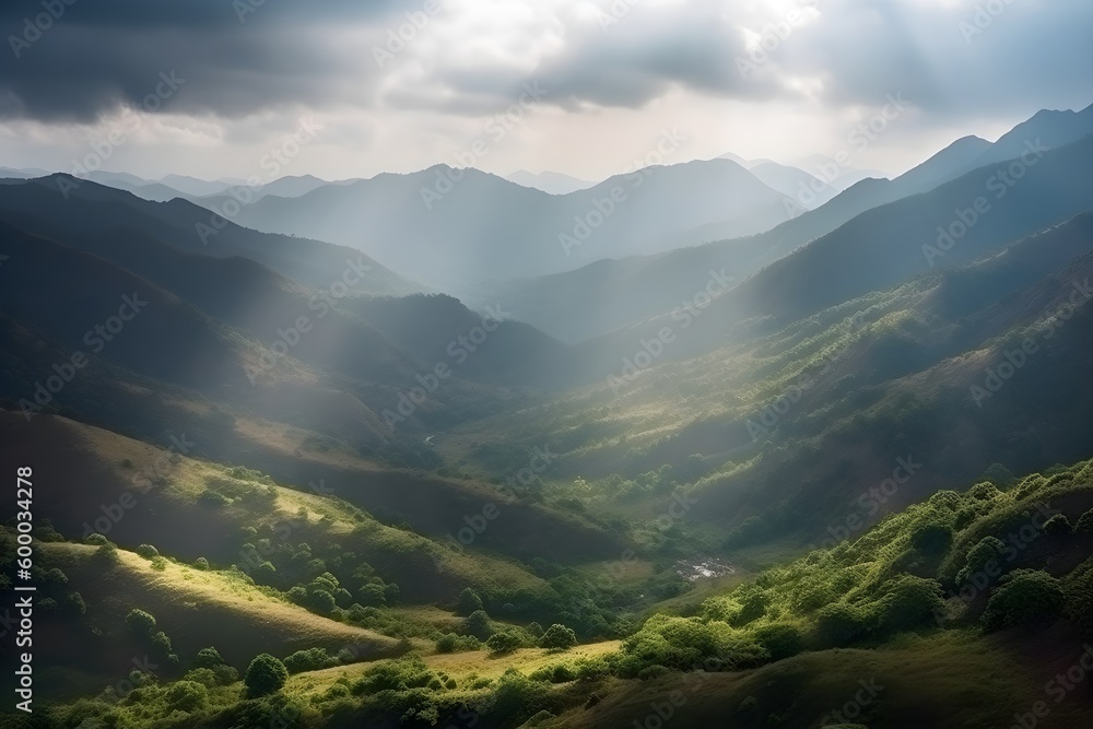 Fototapeta premium Beautiful scenery of nature for landscape background. Created with Generative AI technology.