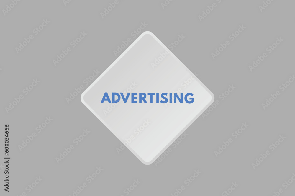 Advertising text Button. Advertising Sign Icon Label Sticker Web Buttons Advertising text Button. Advertising Sign Icon Label Sticker Web Buttons