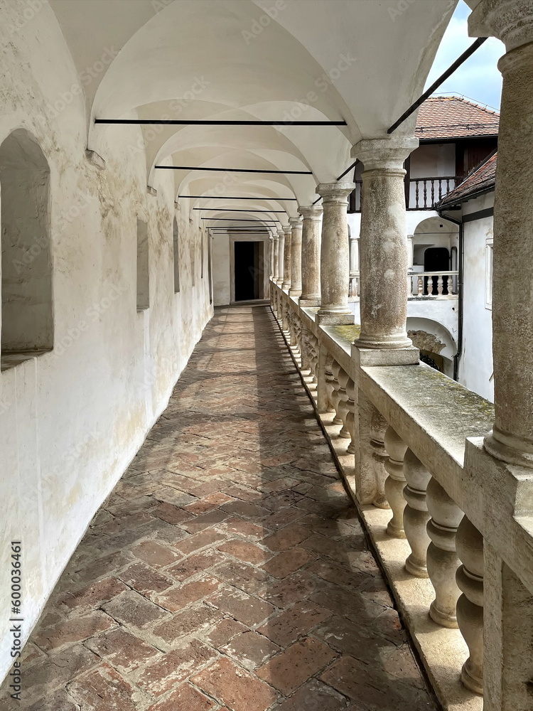 Balcony in medieval castle in Varazdin, Croatia