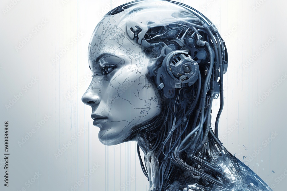 Advanced Artificial Intelligence Robot Created with Generative AI Advanced Artificial Intelligence Robot Created with Generative AI