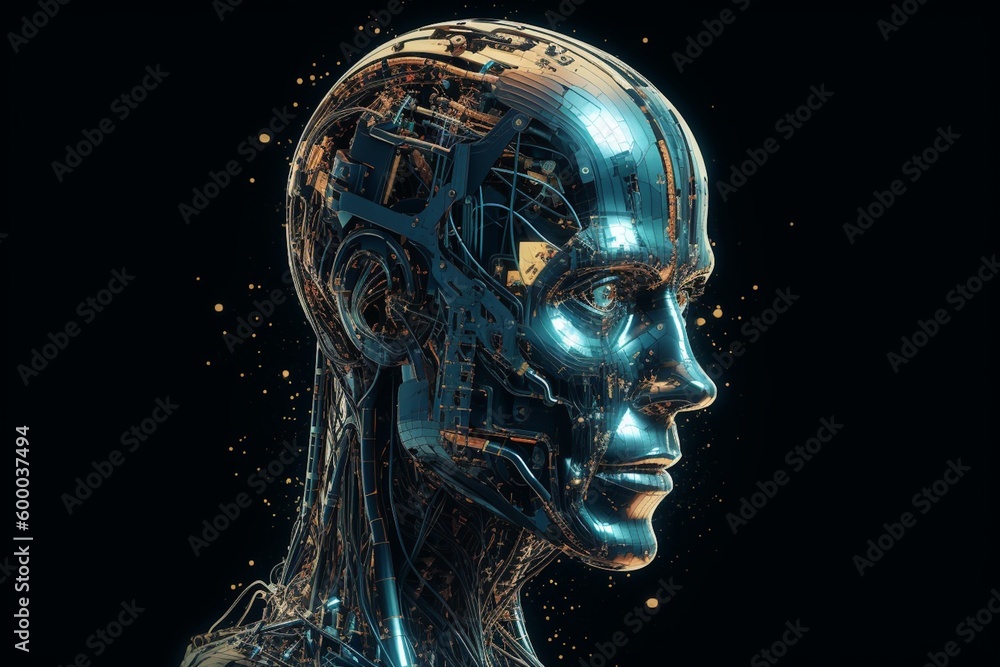 Advanced Artificial Intelligence Robot Created with Generative AI Advanced Artificial Intelligence Robot Created with Generative AI