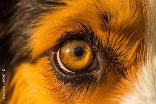 detailed close up of a dogs eye Generative AI