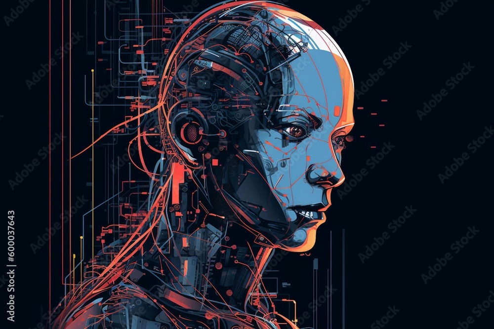 Advanced Artificial Intelligence Robot Created with Generative AI Advanced Artificial Intelligence Robot Created with Generative AI